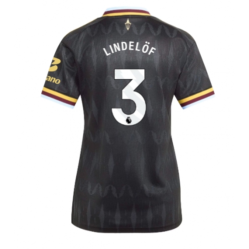 Aston Villa Victor Lindelof #3 Maglia Gara Trasferta Repliche 2026-27 Donna Maniche Corte Aston Villa Victor Lindelof #3 Maglia Gara Trasferta Repliche 2026-27 Donna Maniche Corte
